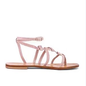 The CoRNETTI Ponza Sandal in Rose. Made in Italy. Euro 37. Strappy flat sandals.